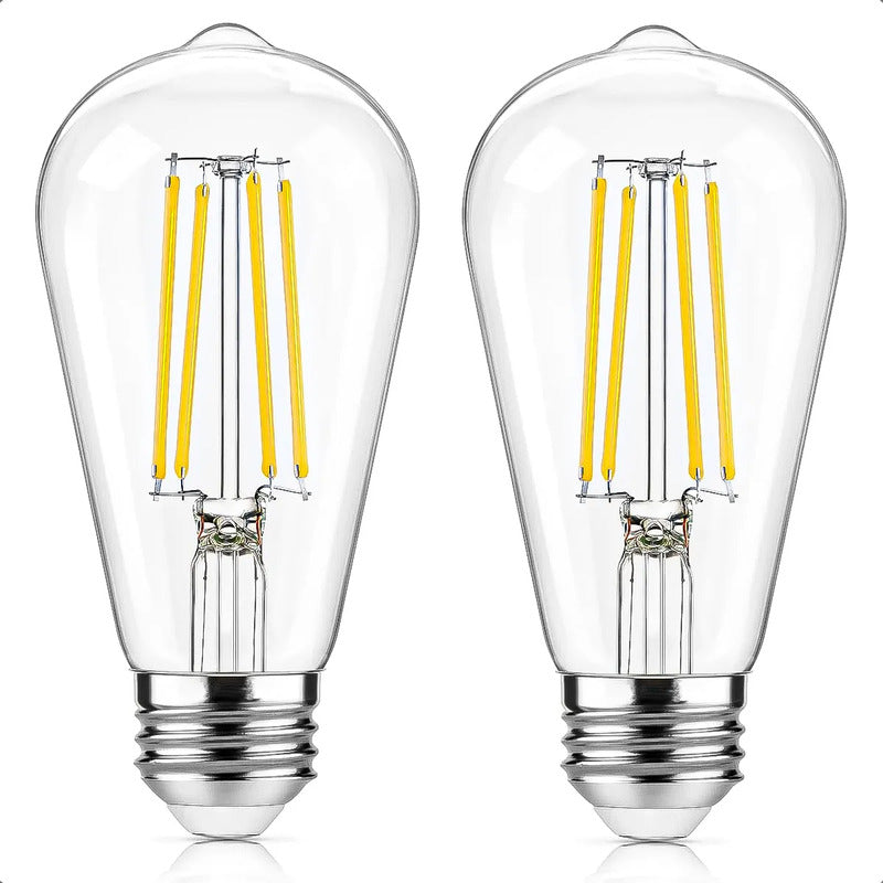 Pack 2 Ampolletas Led E27 Ampolleta Led 6w Bombilla Led 6w Cálida