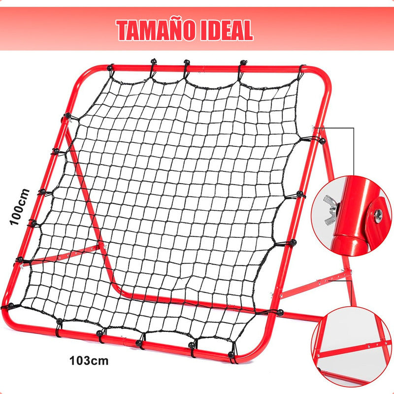 Red De Rebote Futbol Rebotador Futbol Entrenamiento Deportes Rojo