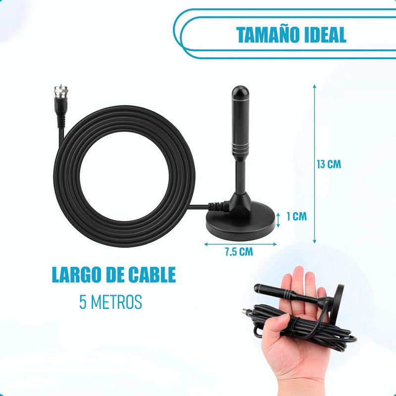 Antena Digital Tv Exterior Antena Para Tv Hd Antena Smart Tv Negro