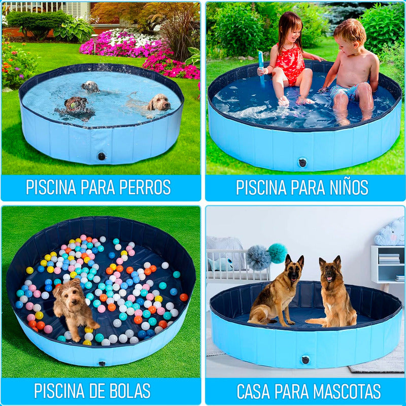 Piscina Para Perros Piscina Plegable Mascotas Perro 80x20cm