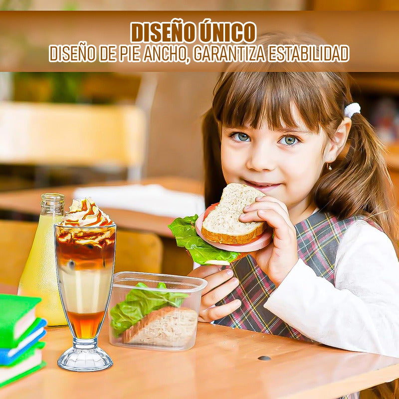 Set 6 Vasos De Vidrio Vasos De Postre Vasos De Helado 325 Ml