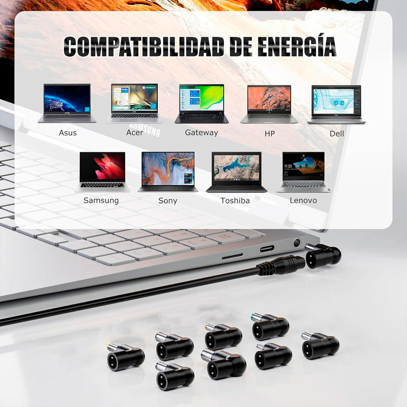 Cargador Universal Notebook Adaptador Notebook Universal 96w Negro