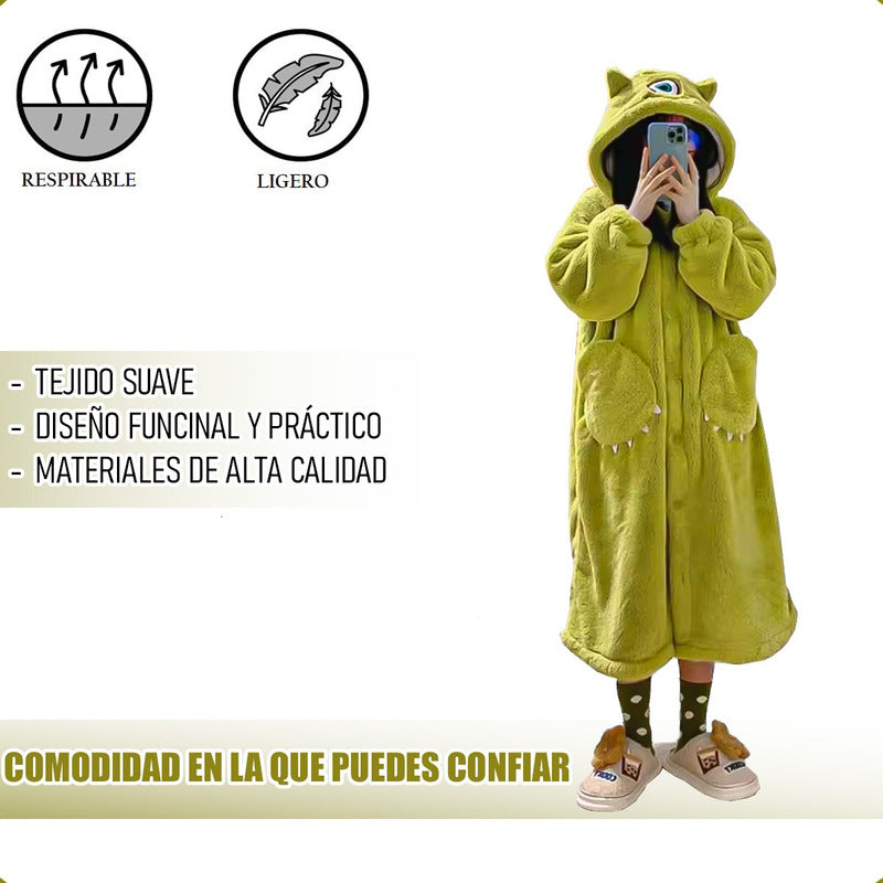 Pijama Invierno Poleron Monster Chiporro Pijama Para Adulto
