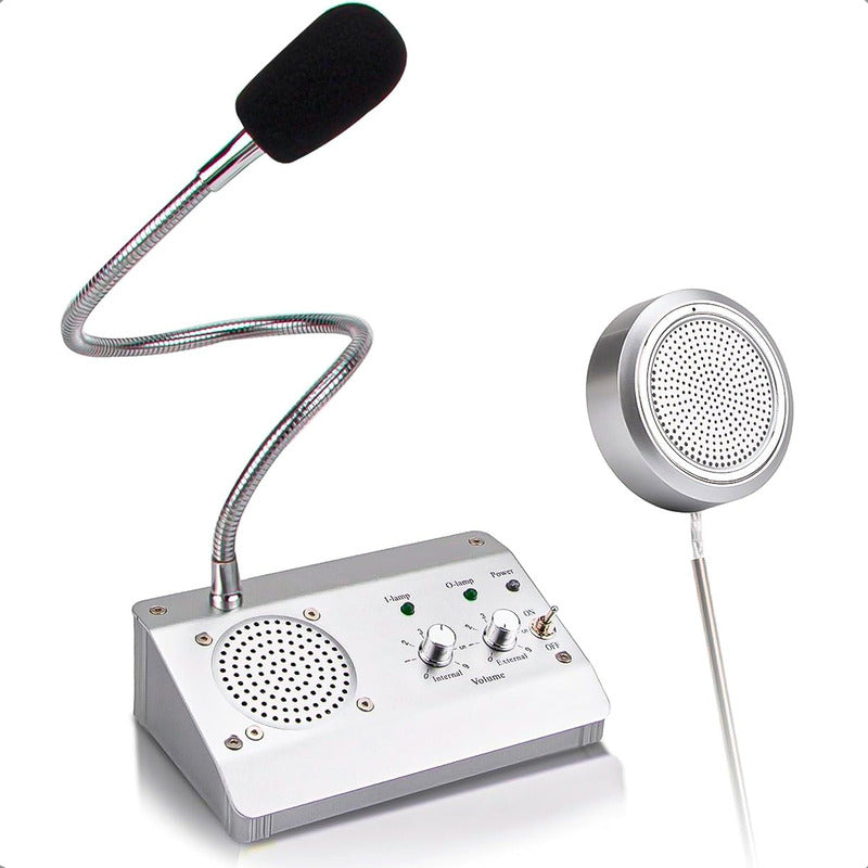 Microfonos Amplificadores Intercomunicador Bancos Citofonos Gris/redondo