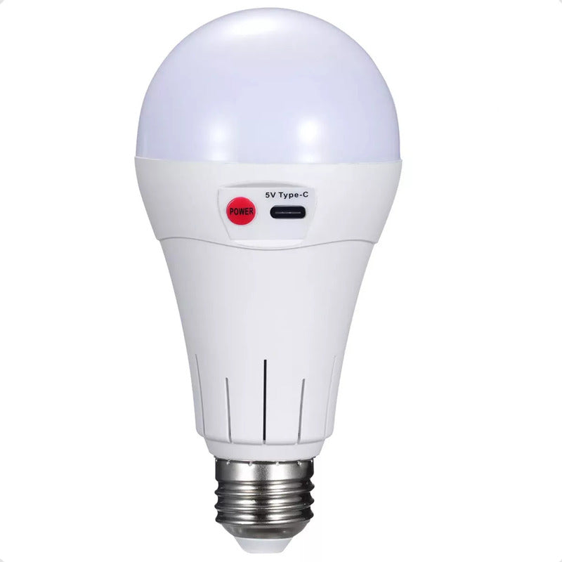 Ampolleta Led Tipo Bulbo Ampolletas Recargables Blanco 6.500k Usb Ampolletas Portables Inteligentes Camping Ampolleta Recargable Plastica Ampolleta E27 Ampolleta Emergencia 15w Okshop
