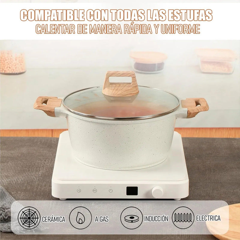 Juego De Ollas Bateria De Ollas Juego De Bateria Keep 8 Pcs Bateria De Cocina Induccion Aluminio Libre Bpa Bateria Cocina Keep Baterias Cocina 8 Piezas Set De Ollas Antiadherentes Okshop