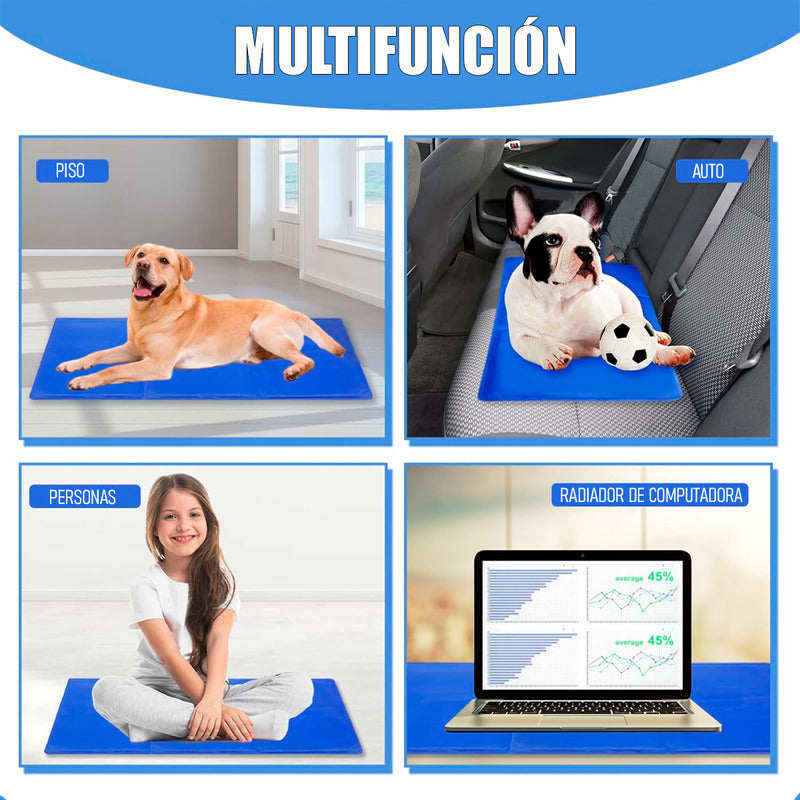 Manta Refrescante Perro Manta Fria Perros Cama Perro 96x81cm Azul