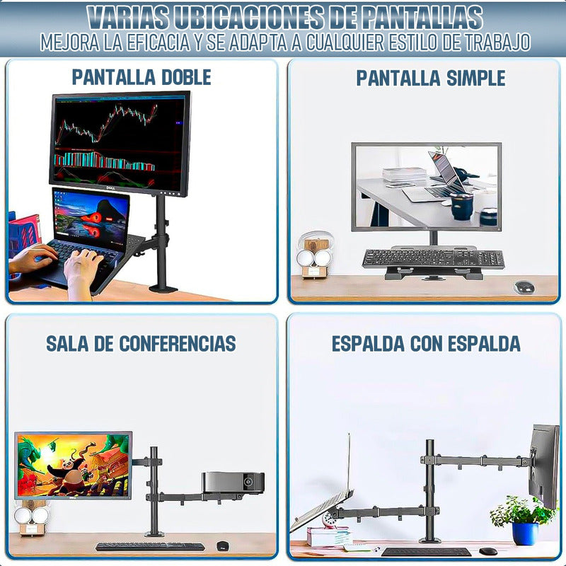 Soporte Para Monitor Y Laptop Soporte Para Monitor Portátil Negro