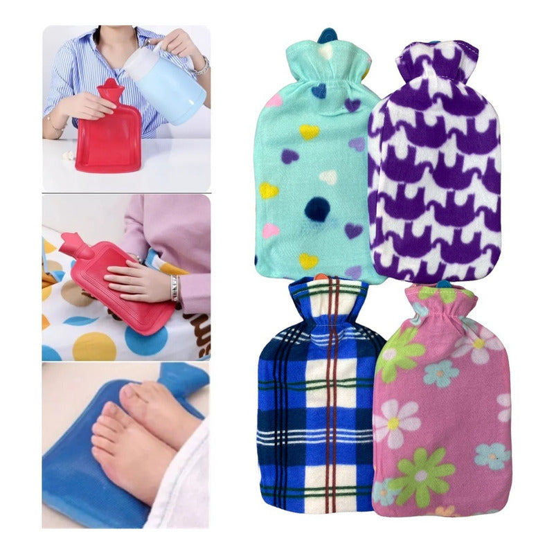 X5 Guatero Con Funda Polar Guateros De Manos Y Pies 2 Litros Variados Al Azar