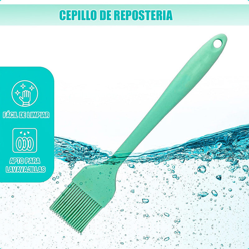 Brocha De Silicona Pincel Reposteria Pack 4 Brocha Reposteri