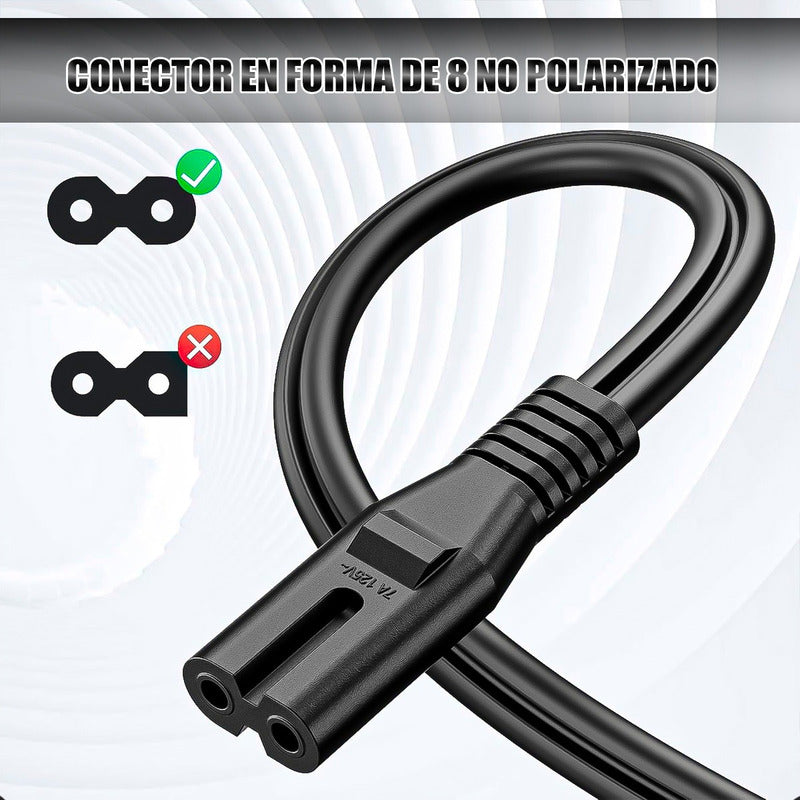 Cable De Alimentación Pack 2 Cable De Alimentación Europeo Negro
