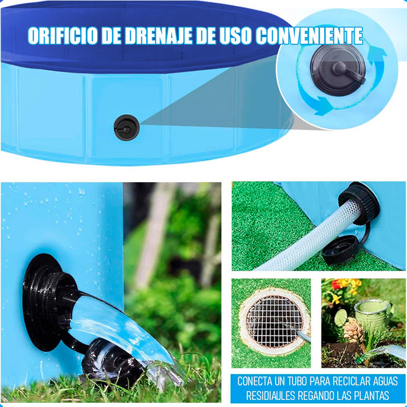 Piscina Para Perros Piscina Plegable Mascotas Perro 80x20cm