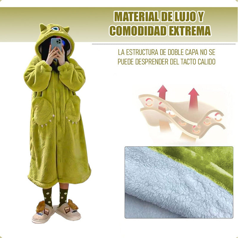 Pijama Invierno Poleron Monster Chiporro Pijama Para Adulto