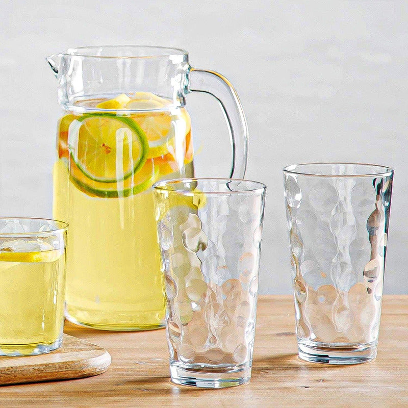 Set 6 Vasos De Vidrio Vasos Postres Juego De Vasos 300 Ml Vidrio/lineas