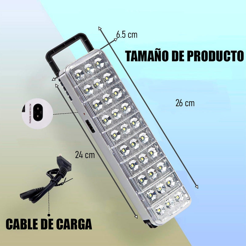 Pack 2 Luces De Emergencia Led Foco Led Emergencia 30 Led Blanco