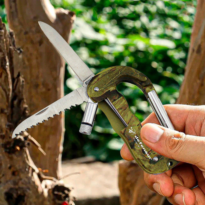 Mosqueton Mosquetón Universal 5 En 1 Hebilla Multifuncional Camuflaje