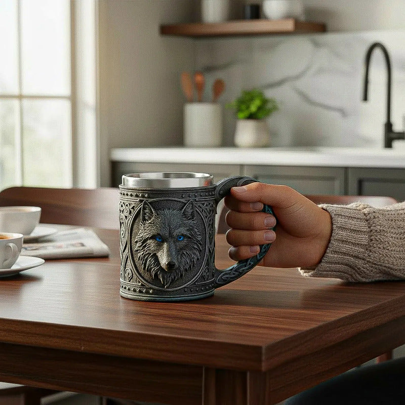 Taza Grande Taza Lobo Game Of Throne Tazon Mug Acero Inoxida A28