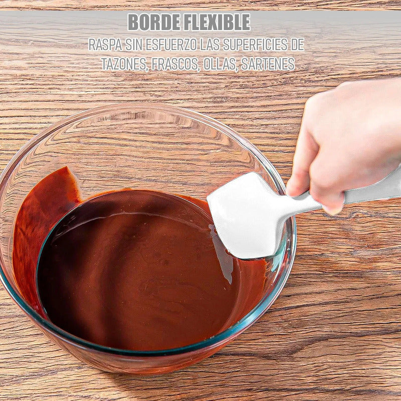 Espatula Silicona Mezquino Silicona Pack 4 Espatulas 36 Cm Espatula Reposteria Multiusos Acero Inoxidable Okshop Mezquinos Silicona Pasteles Libre Bpa Antiadherente Espatulas Cocina Blanco