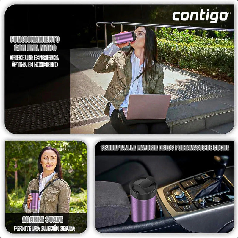 Vasos Contigo Mug Contigo Vaso Termico Contigo Mug 473 Ml Vaso Termico Contigo Acero Inoxidable 473ml Vasos Termicos Cafe Sistema Antigoteo Mug Contigo Antiderrame Plastico Color Violeta Okshop