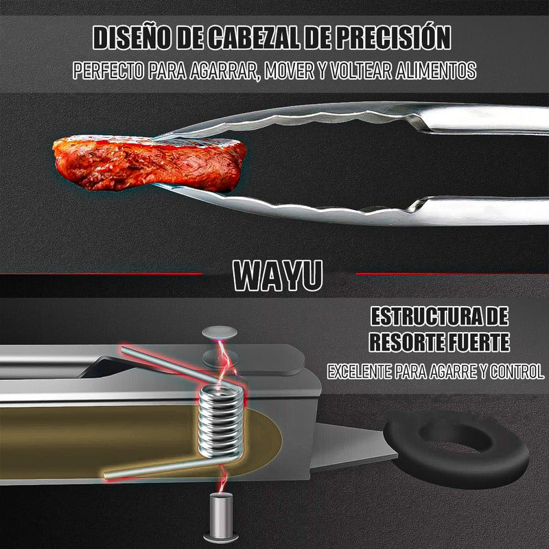 Pinza Wayu Pinzas Wayu Bbq Master Pinza Cocina De Parrilla Madera