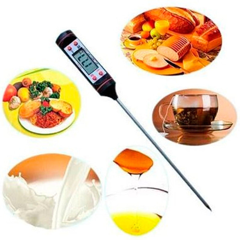 Termometro De Cocina Termometro Horno Termometro Para Carnes Negro
