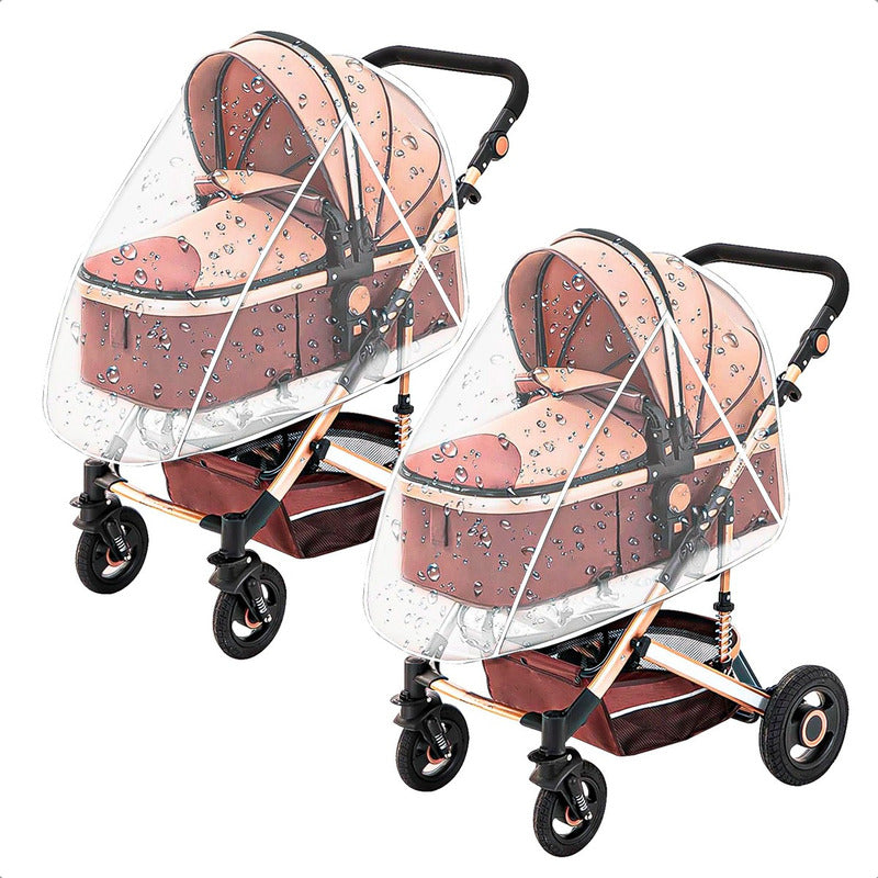 Protector De Lluvia Para Coche De Bebe Pack2 Protector Coche Blanco