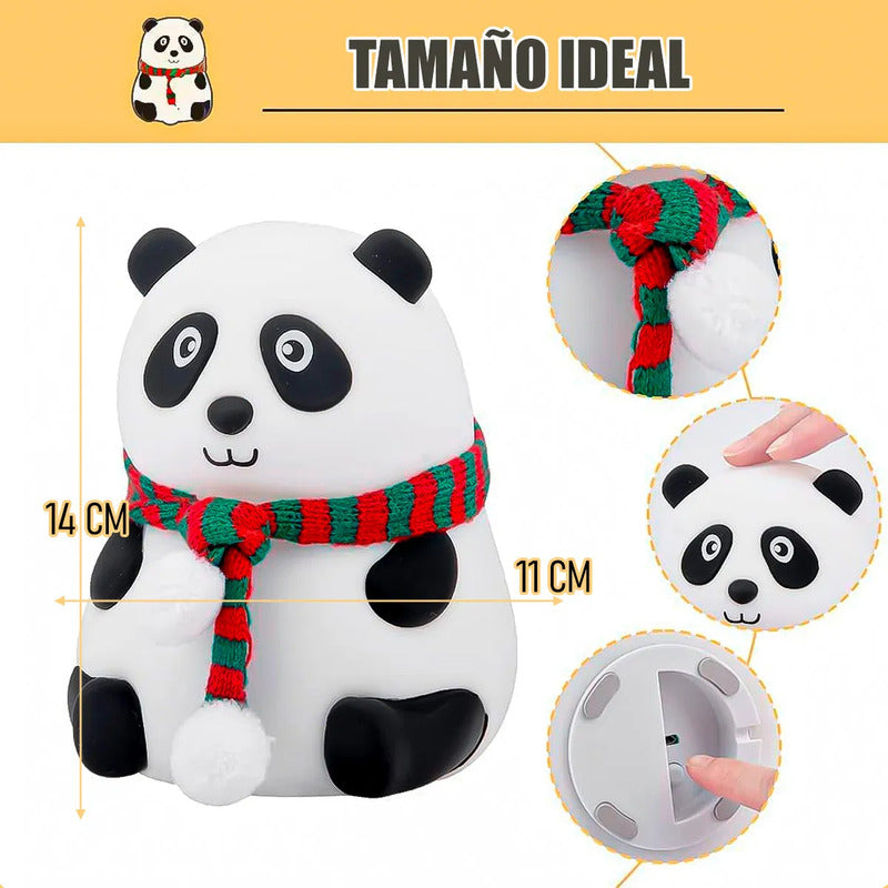Lampara De Mesa Lampara Mesa Panda Lampara Silicona Lamparas De Sobremesa 7 Colores Pack 2 Lampara De Noche Usb 5v Lampara Escritorio Inalambrica Silicona Flexible Led Recargable Okshop