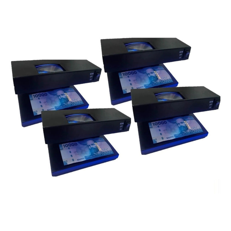 X4 Detector De Billetes Falsos Con Luz Ultravioleta Lintern Negro