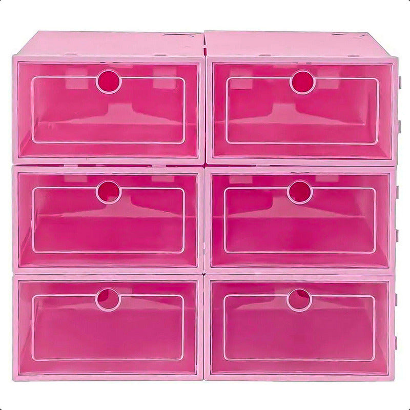 Organizador De Zapatos Caja Organizadora Zapatos Zapatera Rosa
