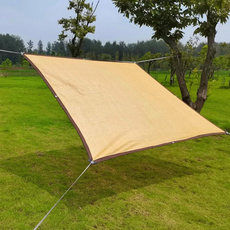 Carpa Vela Rectangular 5x5 Metros Vela Lona Sombreadora Carp Beige