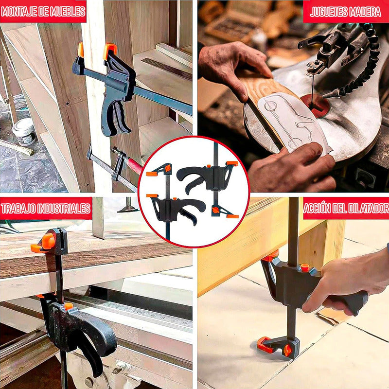 Prensa Abrazadera Carpinteria Pack 2 Prensa Madera Separador