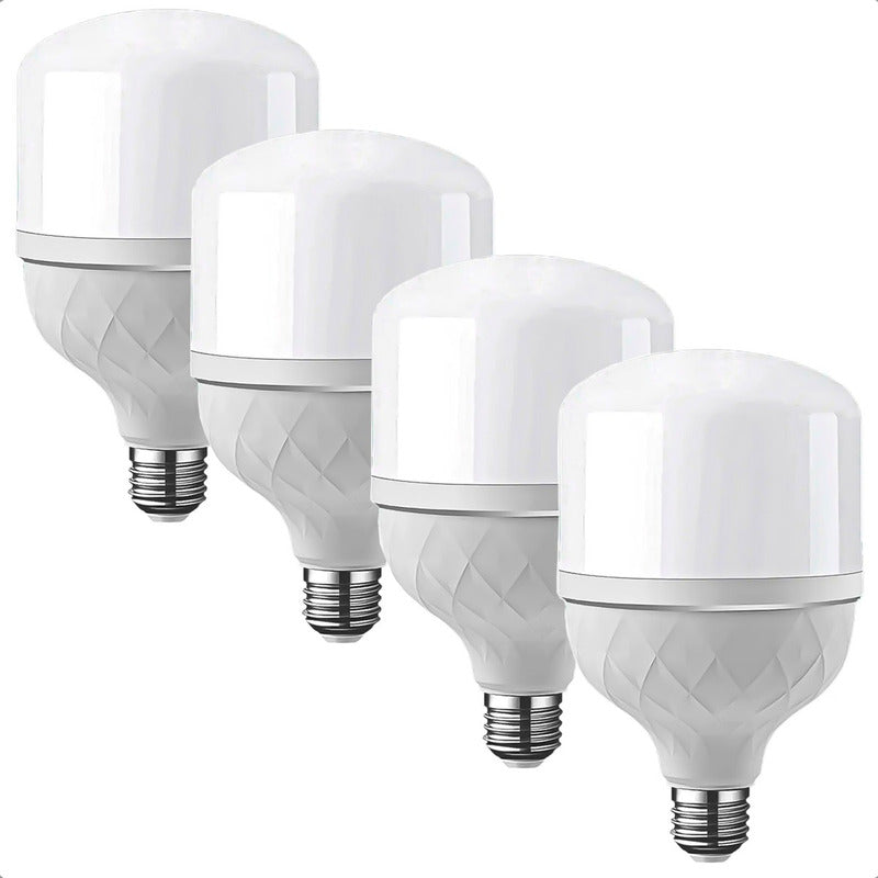 Ampolletas Led Luz Fría Pack X4 Ampolleta Led 50w Foco Led Blanco Frío