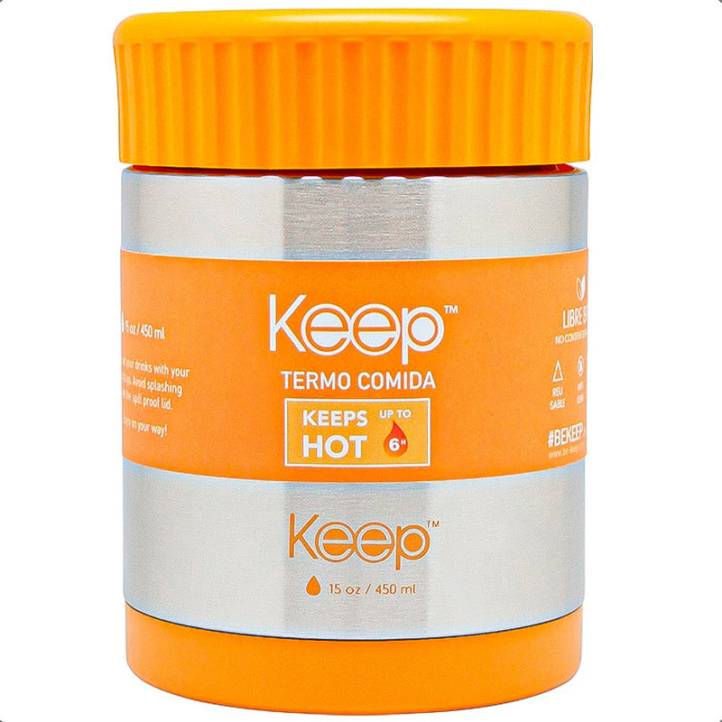 Termo Comida 450ml Termo Acero Inoxidable Keep Lonchera Keep Amarillo