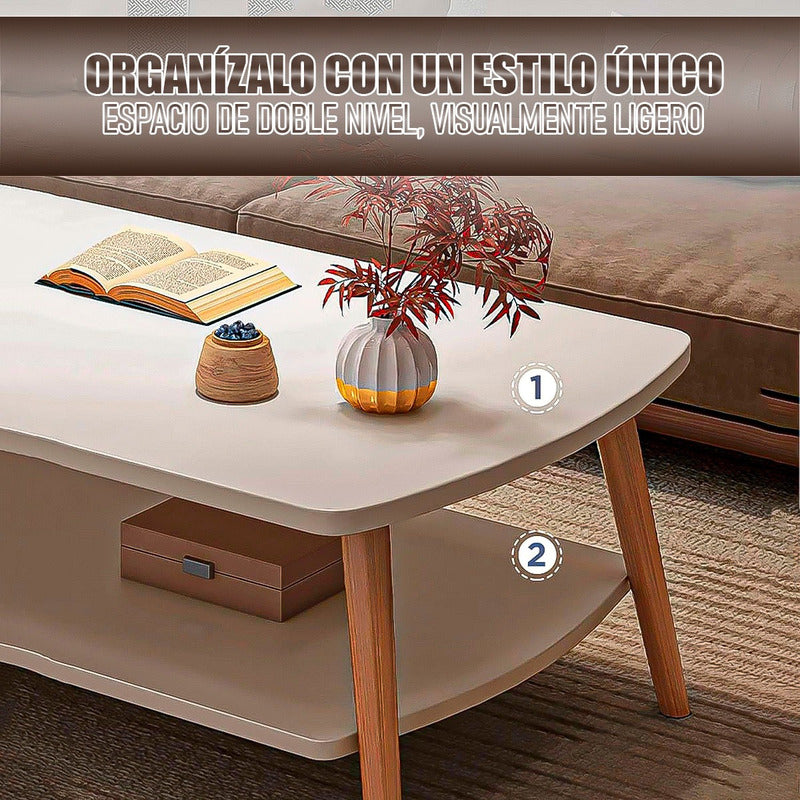 Mesa Centro Grande Mesas Centro Mesa Auxiliar Mesa 2 Niveles Blanco
