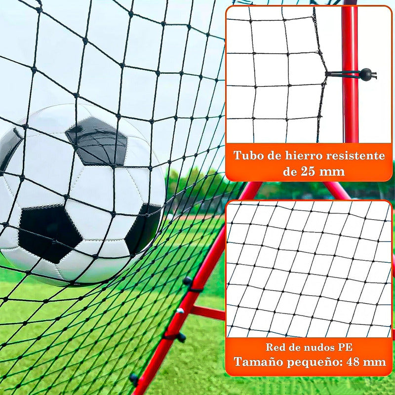 Red De Rebote Futbol Rebotador Futbol Entrenamiento Deportes Rojo