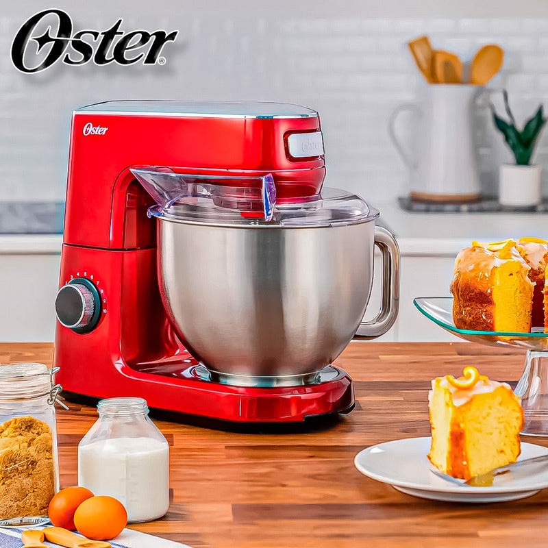 Batidora Con Pedestal Torta Queque Amasadora De Pan 5 Litros Rojo 50 Hz / 60hz