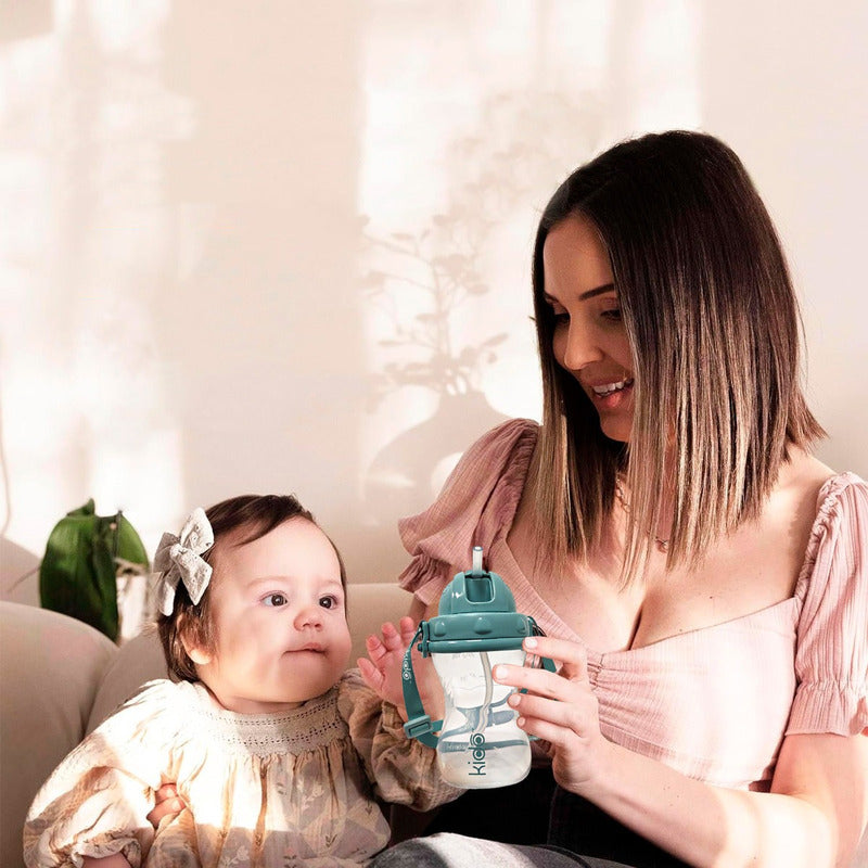 Vasos Antiderrame Vaso Con Bombilla Vaso Tomajugo Niño 280ml Verde Estrella