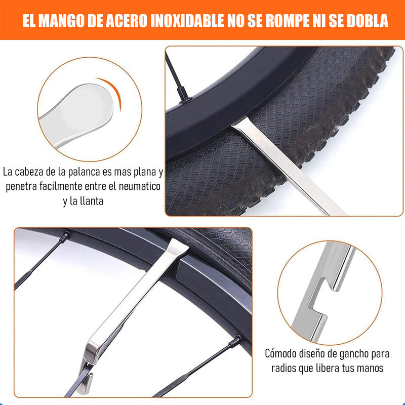 Kit Parches Bicicleta Reparacion Pinchazo Llanta Bicicletas Blanco