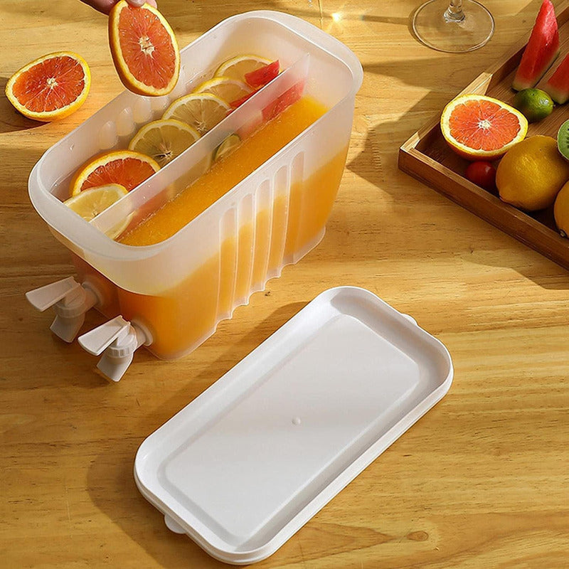 Jarras Jugo Bebidas Limonada Dispensador Agua Dobles 3litros Blanco