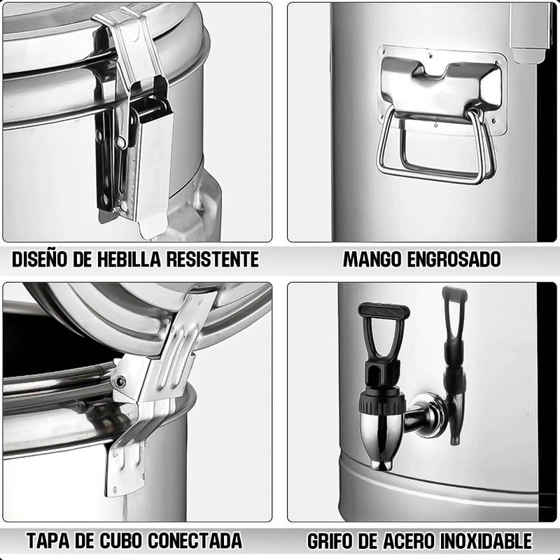 Termo De Agua 10 Lt Termo Para Agua Caliente Termos De Cafe Gris