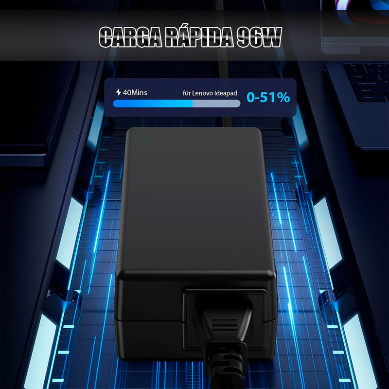 Cargador Universal Notebook Adaptador Notebook Universal 96w Negro