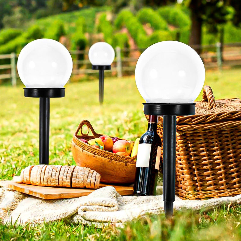 Estaca Solar Pack 6 Foco Solar Para Jardín Estacas Solares Negro Cálido