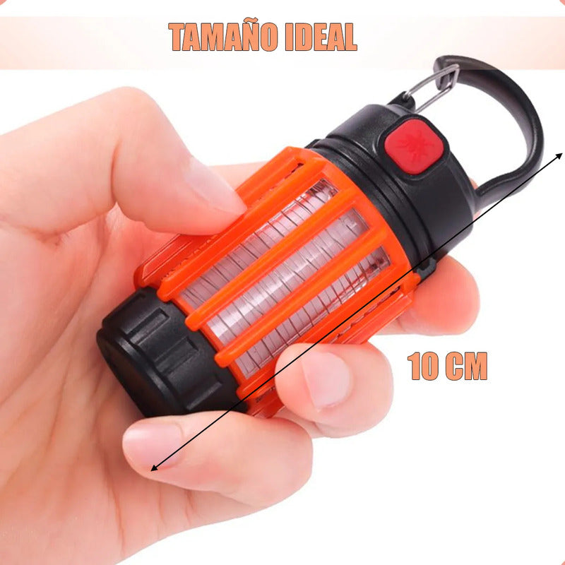 Lampara Mata Insectos Lampara Campíng Mata Mosquitos Lampara Mosquitero Electrico Impermeable Usb Matamoscas Electrico Uv Ampolleta Mata Zancudos Abs Led Colgable Color Verde Oscuro Okshop