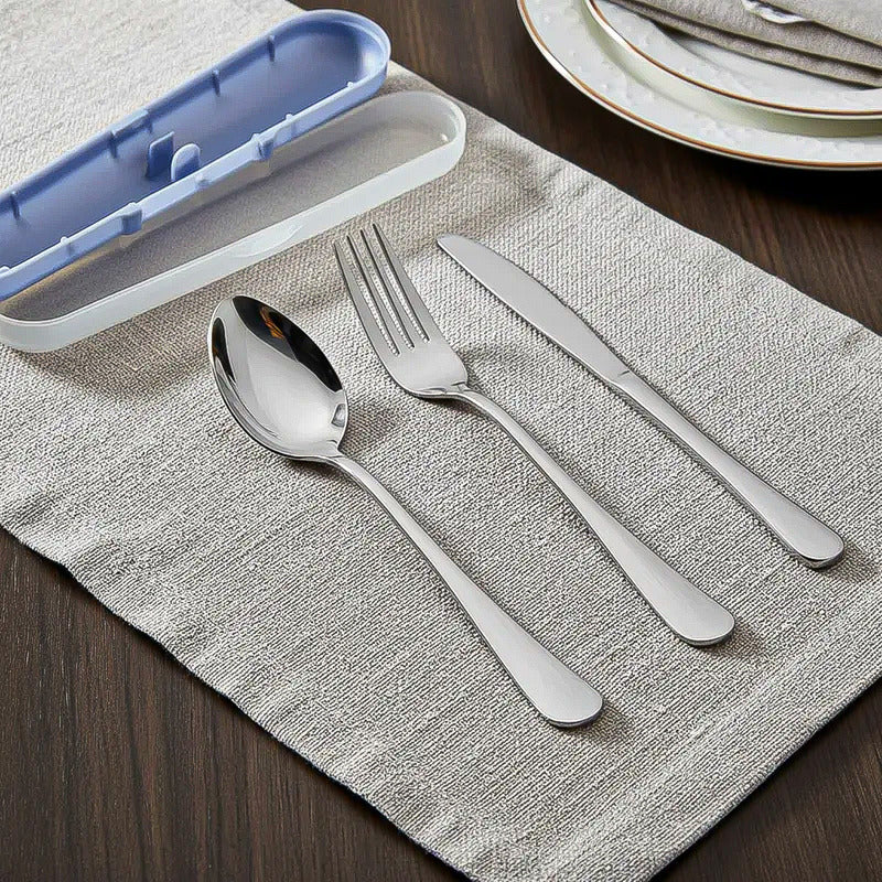 Set De Cubiertos Keep Cubiertos Portatiles Cubiertos Viaje Naranja