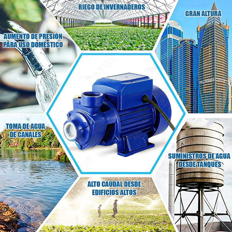 Bomba Centrifuga 1/2hp Bomba Agua 1/2hp Bomba Agua Electrica Azul 50 Hz