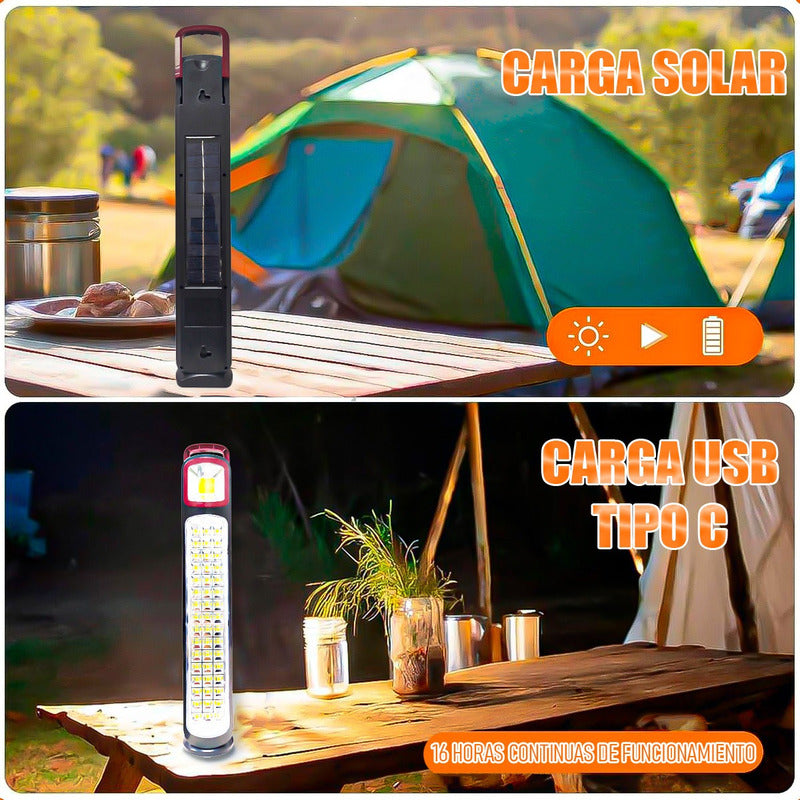 Luces De Emergencia Led Luz De Emergencia Solar Lamparas Led Negro