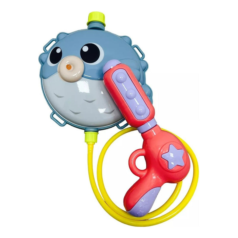 Pack X2 Mochila Lanza Agua Juguete Pistola De Agua Para Niño Pez Globo