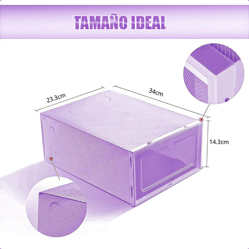 Organizador De Zapatos Caja Organizadora Zapatos Zapatera Rosa