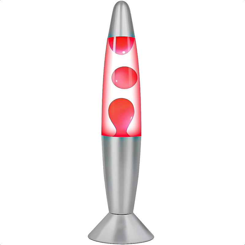 Lámpara De Lava Lampara De Mesa Lampara Lava 34cm Lampara Gris Rojo