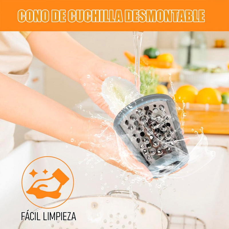 Cortadora De Vegetales Electrica Rebanador Verduras Rallador Blanco